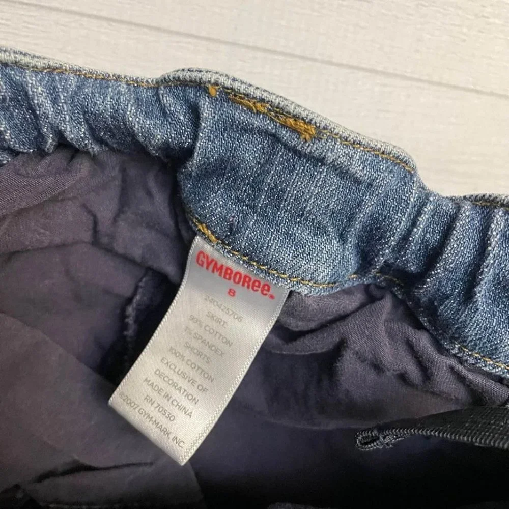 Gymboree‎ girls apple denim skort 8